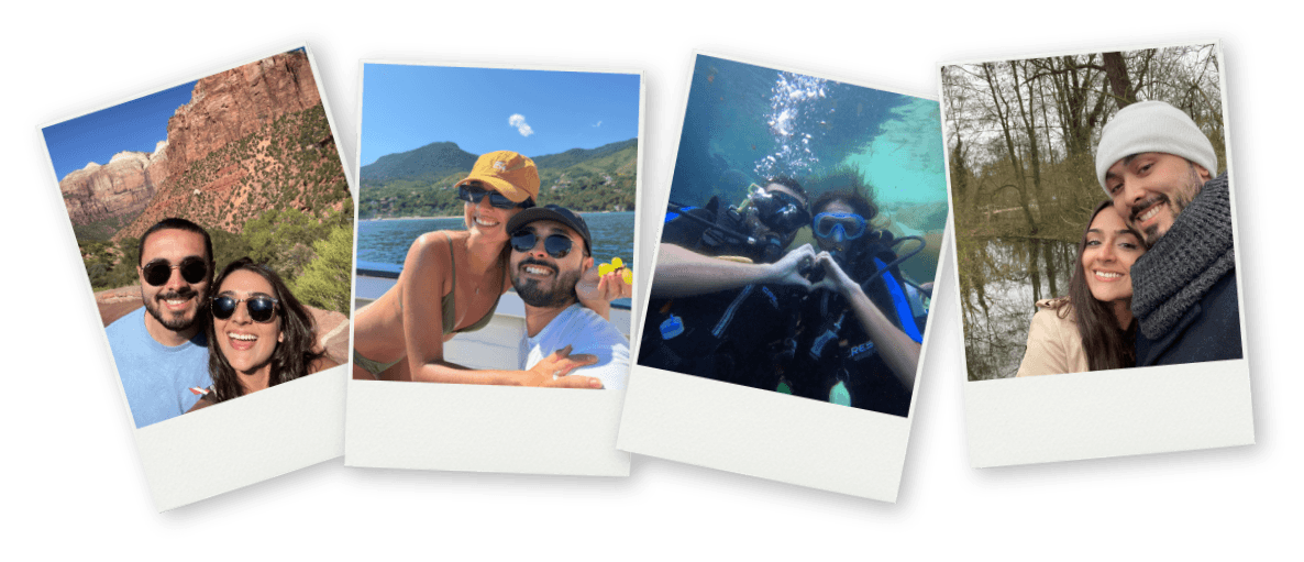 Fotos das viagens do casal